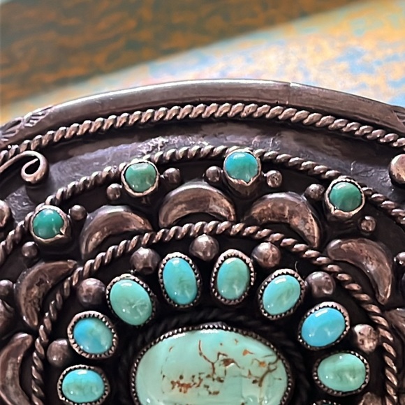 Vintage AL JOE Navaho turquoise belt from the 70’s. - Picture 8 of 12